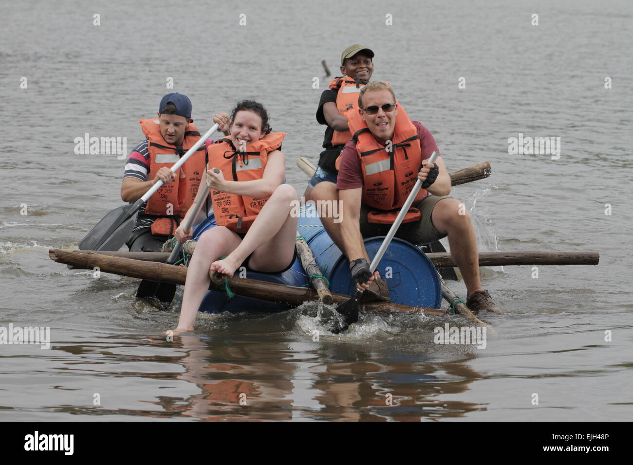 GSB UCT d'équipe événement à Back 2 Basics Camping Aventure, Afrique du Sud Banque D'Images