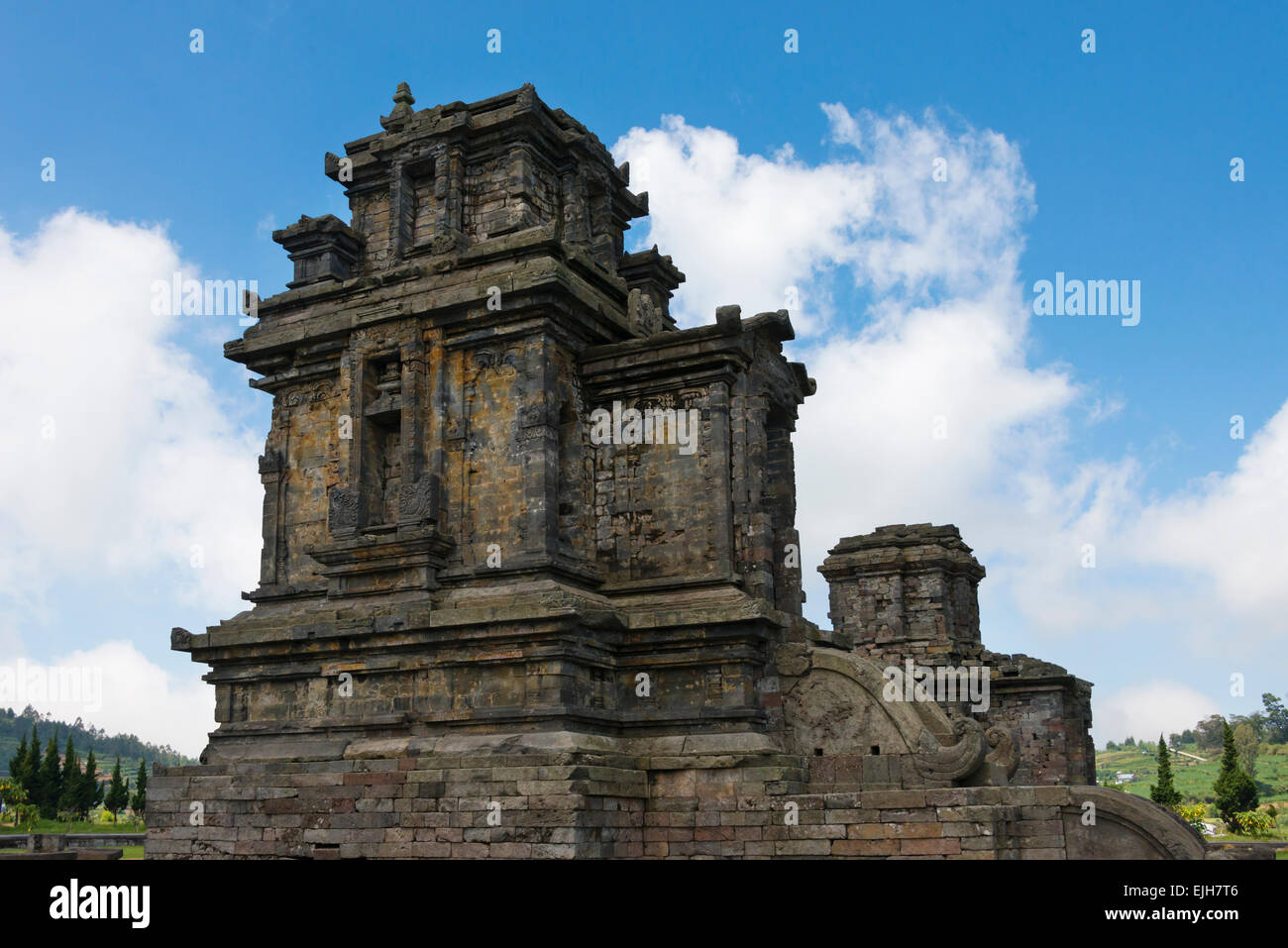 Candi Arjuna, Temple Hindou, Java, Indonésie Banque D'Images