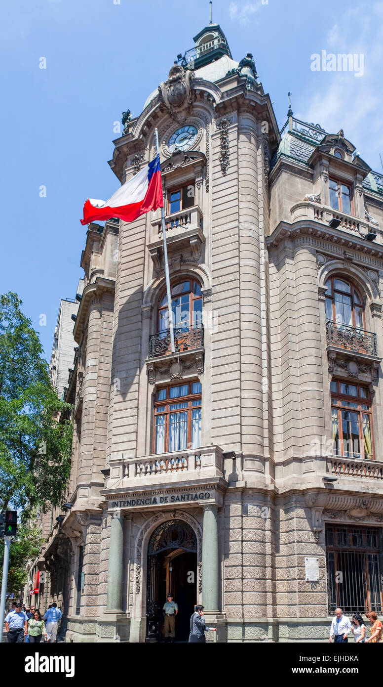 Santiago's division administrative siège dans le centre de Santiago, Chili Banque D'Images