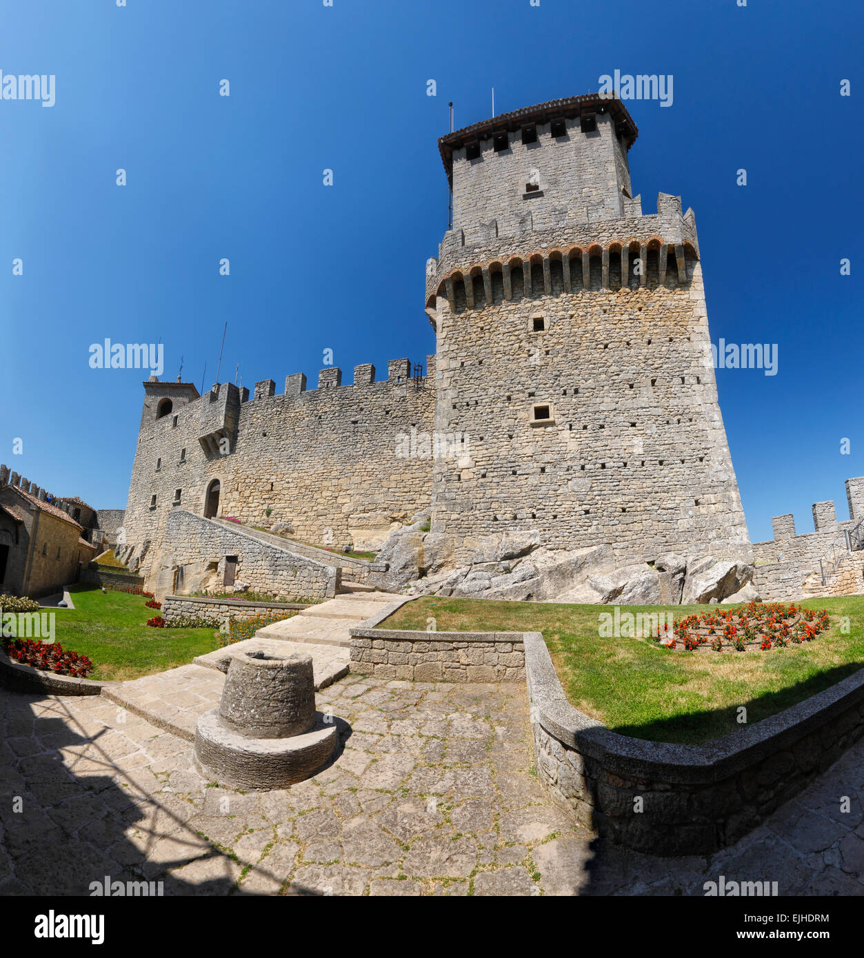 San Marino, vieille ville, Guaita tower Banque D'Images