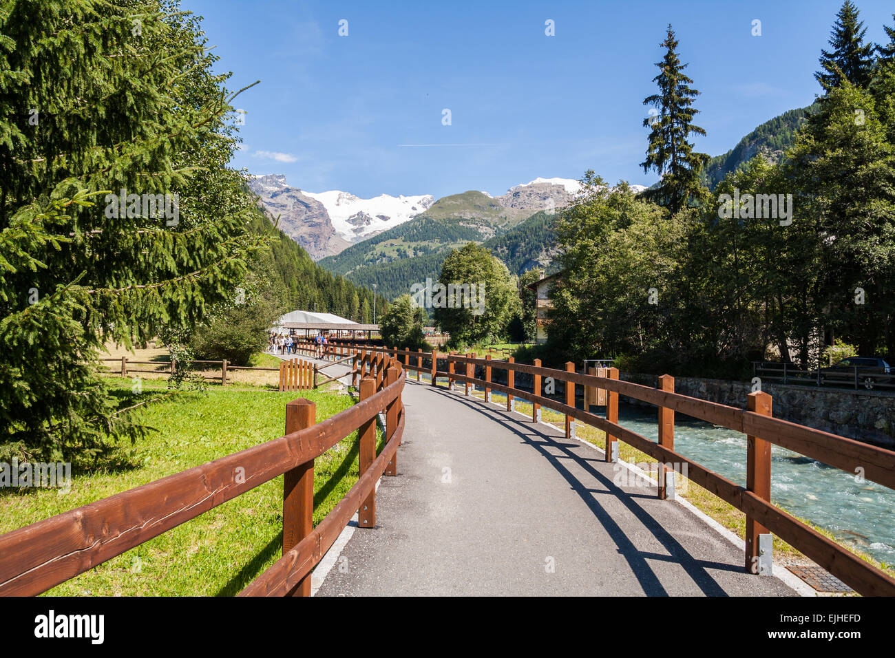 Champoluc, Val d'Ayas, Aoste, Val d'aoste, Italie Banque D'Images