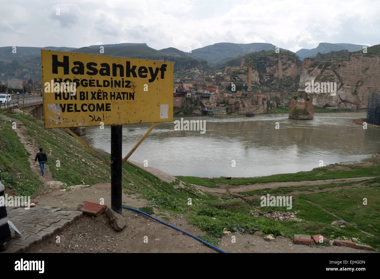 Voir l'ancienne ville de Hasankeyf, près de Batman, Kurdistan turc, Turquie Banque D'Images