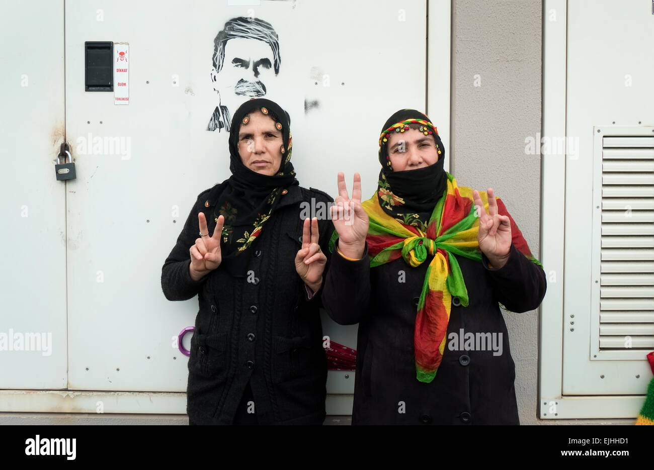 Célébrer les kurdes Newroz, Nouvel An kurde à Diyarbakir, Turquie, Kurdistan turc Banque D'Images