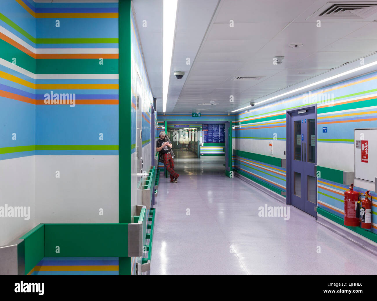 St Mary's Hospital, Londres, Royaume-Uni. Design : Bridget Riley, 2014. Banque D'Images