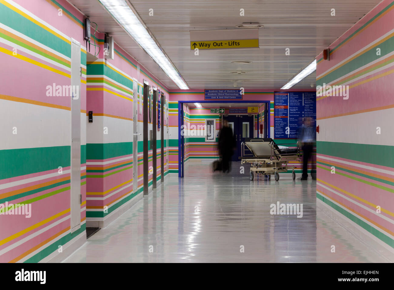 10e étage vue générale. St Mary's Hospital, Londres, Royaume-Uni. Architecte : Bridget Riley, 2014. Banque D'Images