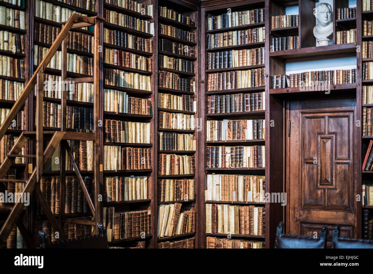 Bibliothèque et des livres anciens, le Musée Plantin-Moretus, Anvers, Belgique Banque D'Images