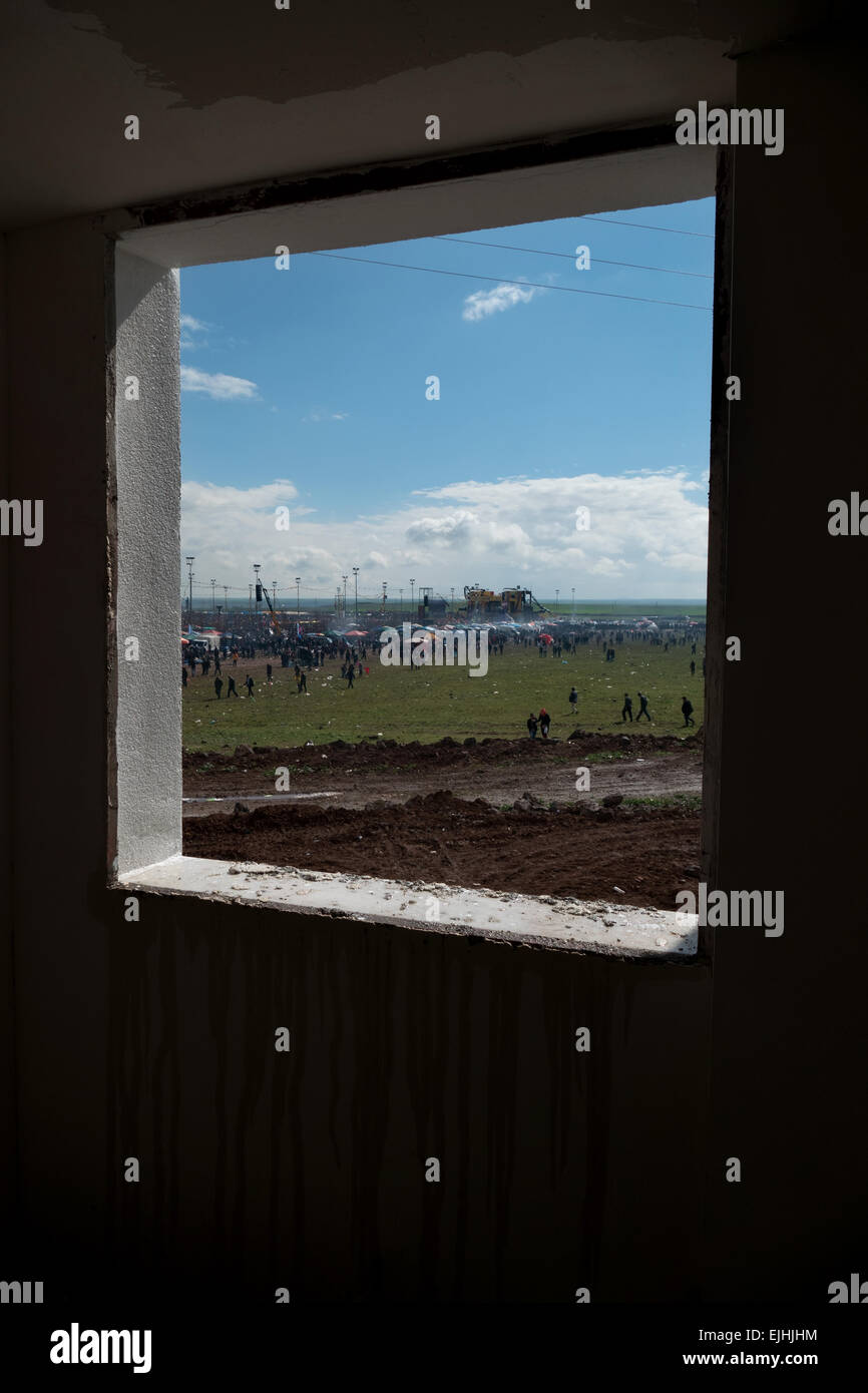 Célébrer les kurdes Newroz, Nouvel An kurde à Diyarbakir, Turquie, Kurdistan turc Banque D'Images