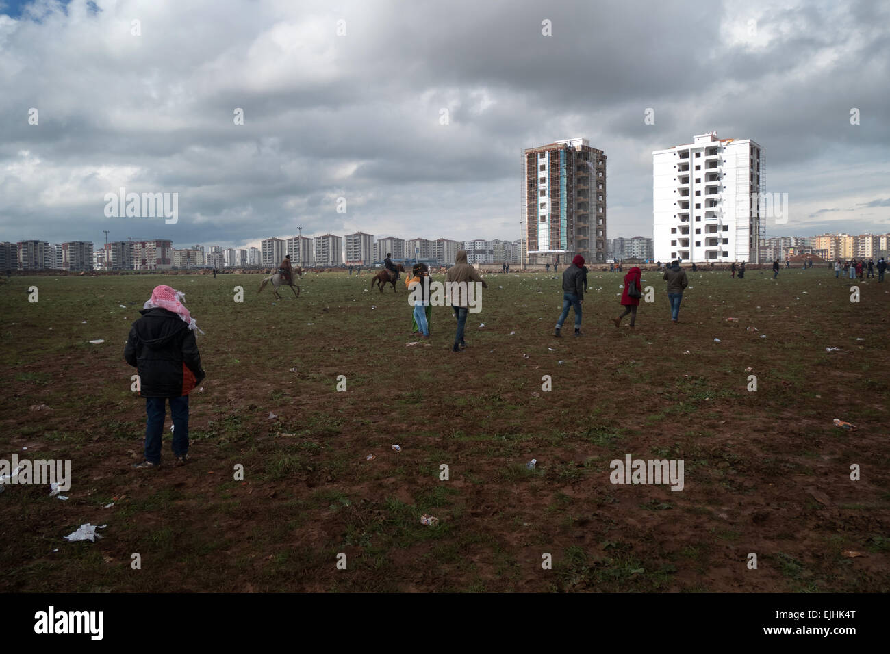 Célébrer les kurdes Newroz, Nouvel An kurde à Diyarbakir, Turquie, Kurdistan turc Banque D'Images