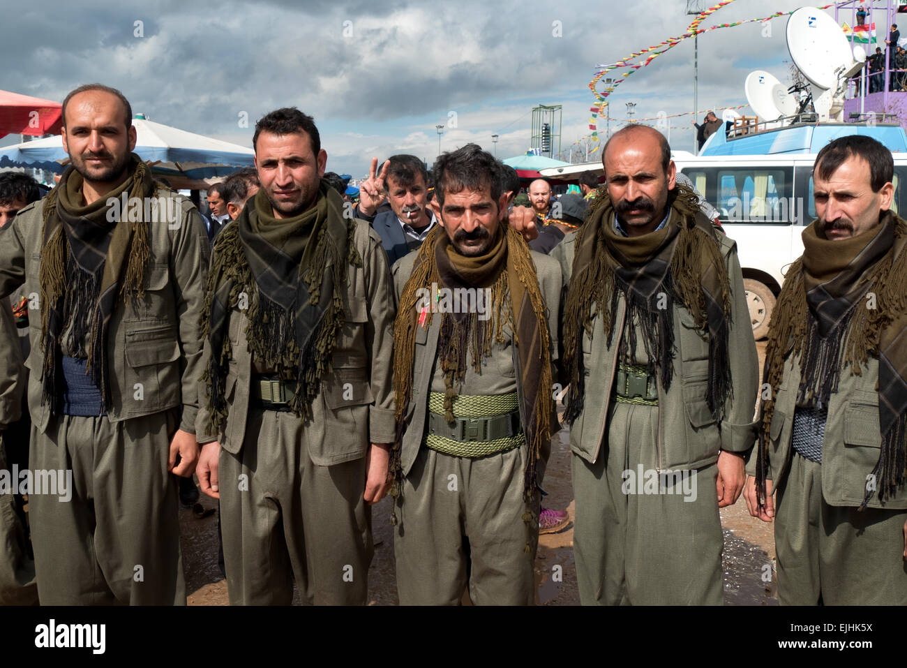 Célébrer les kurdes Newroz, Nouvel An kurde à Diyarbakir, Turquie, Kurdistan turc Banque D'Images