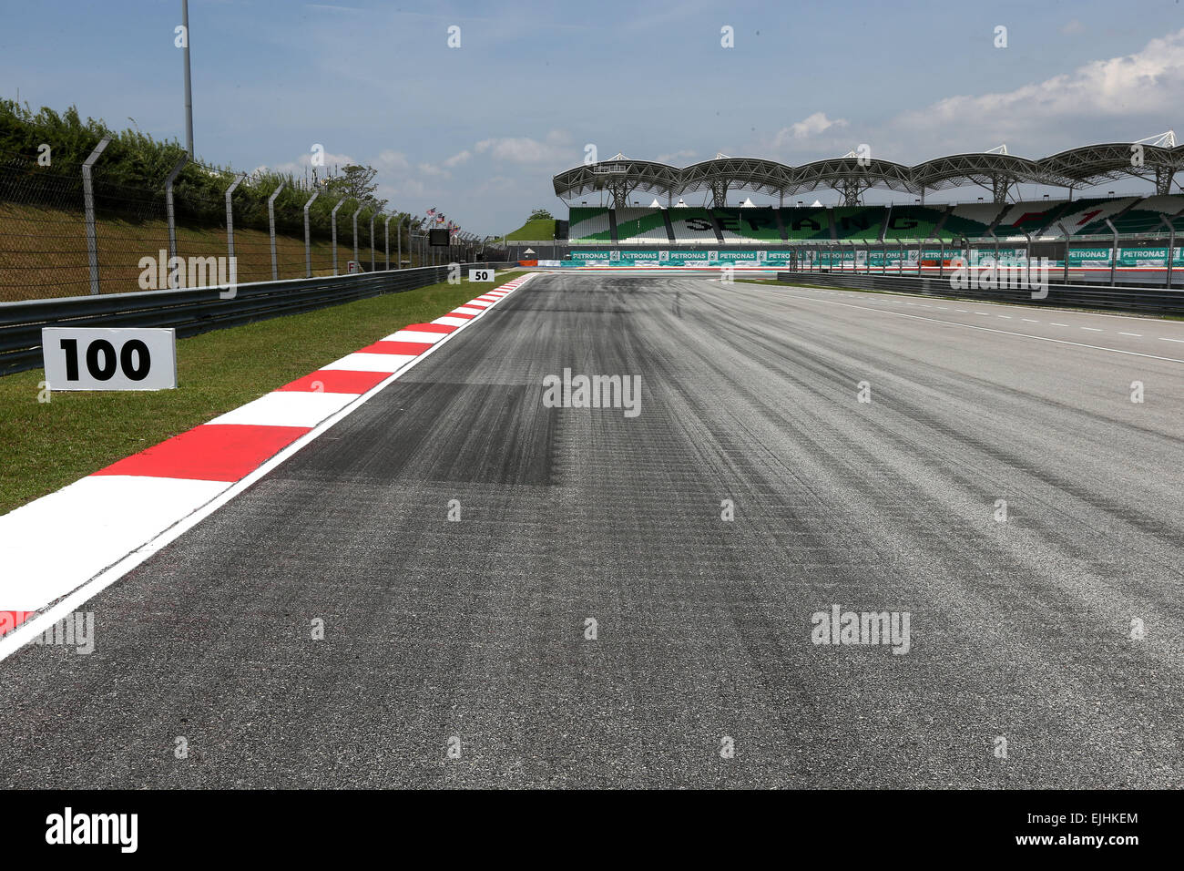 Sport Automobile : Championnat du Monde de Formule 1 de la FIA 2015, Grand Prix de Malaisie, sur le Circuit International de Sepang, vue générale Banque D'Images