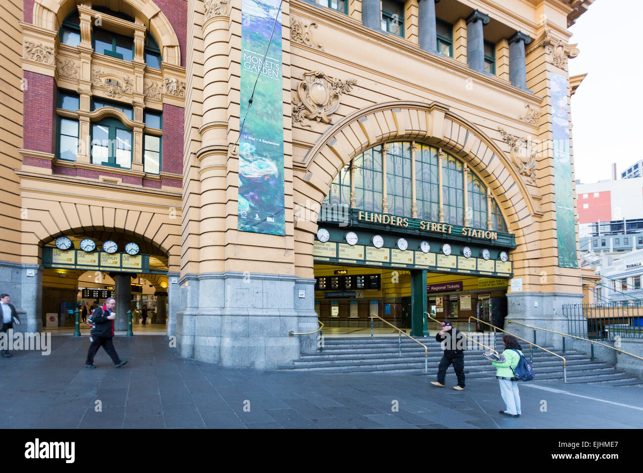 La gare de Flinders Street, Melbourne, Australie Banque D'Images