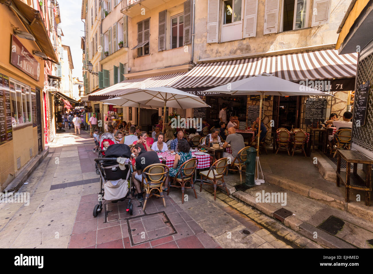 France, Côte d'Azur, Nice, restaurant dans la vieille ville Banque D'Images