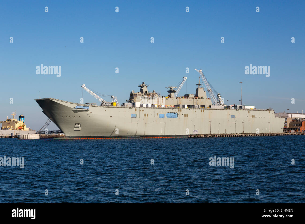 Nouveau porte-avions en construction pour la Marine royale australienne à Williamsport, Australie Banque D'Images