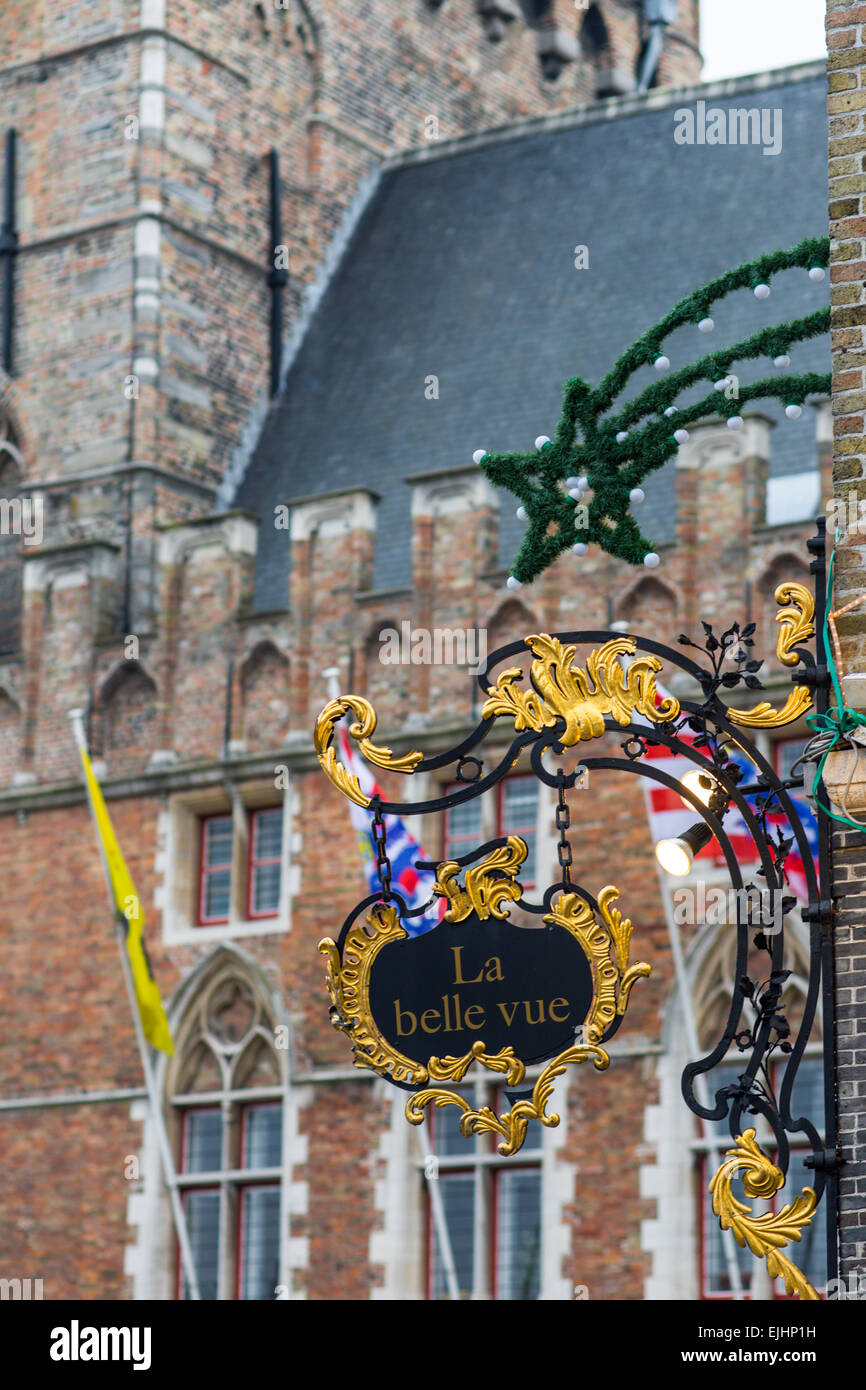 Place principale de Bruges, Belgique Banque D'Images