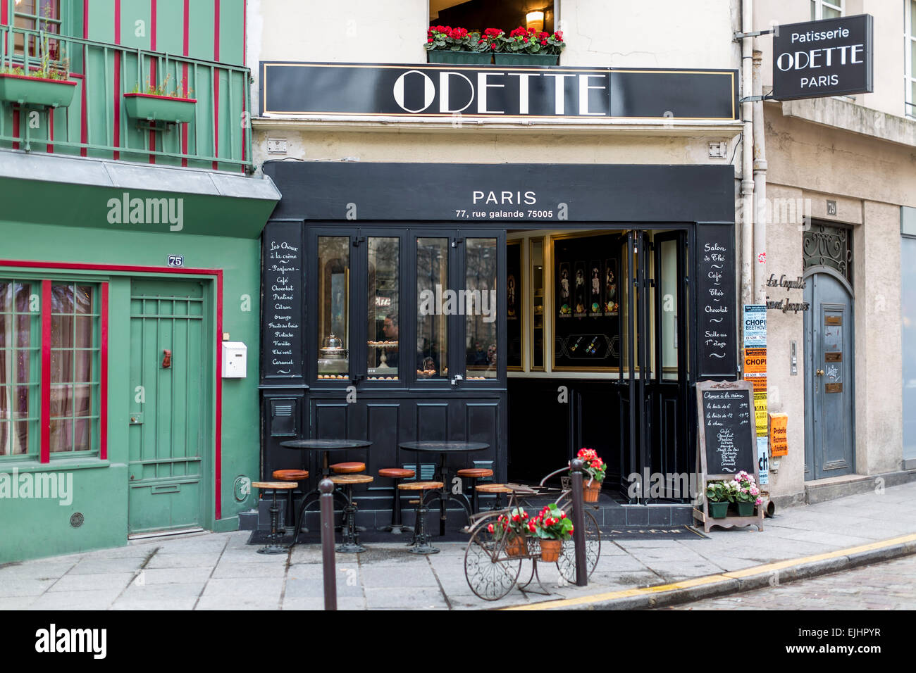 Odette Pastry Shop avant, Paris, France Banque D'Images