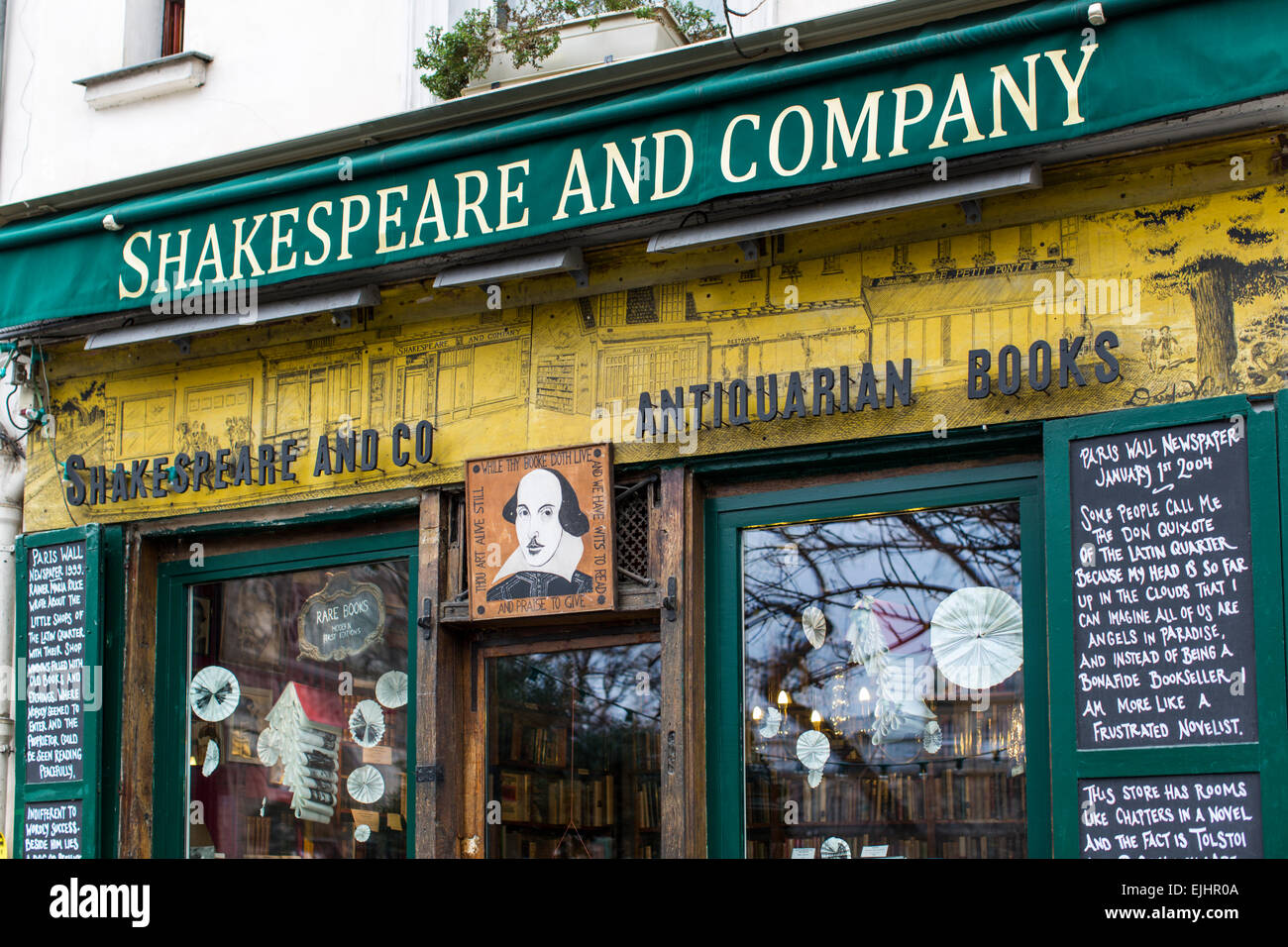 Librairie Shakespeare and Company, Paris, France Banque D'Images