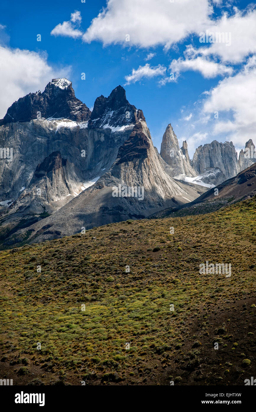 Cornes de Paine (Cuernos del Paine). Parc National Torres del Paine. La Patagonie. Chili Banque D'Images