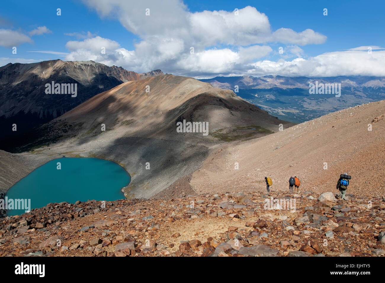 Trekking dans le Cerro Castillo réserve nationale. Région Aysén. La Patagonie. Chili Banque D'Images