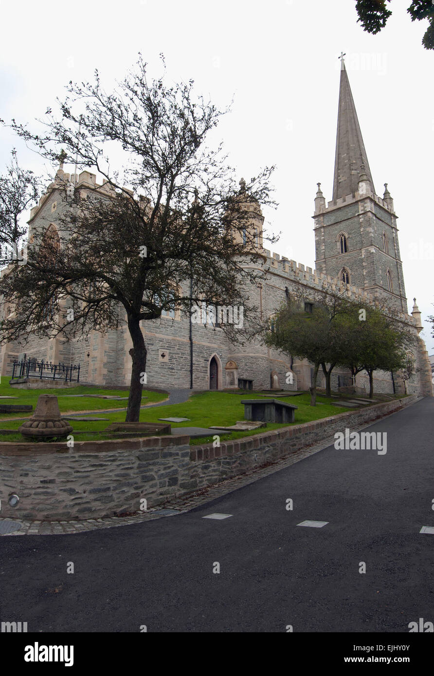 Cathédrale St Columb, Derry, Irlande du Nord Banque D'Images