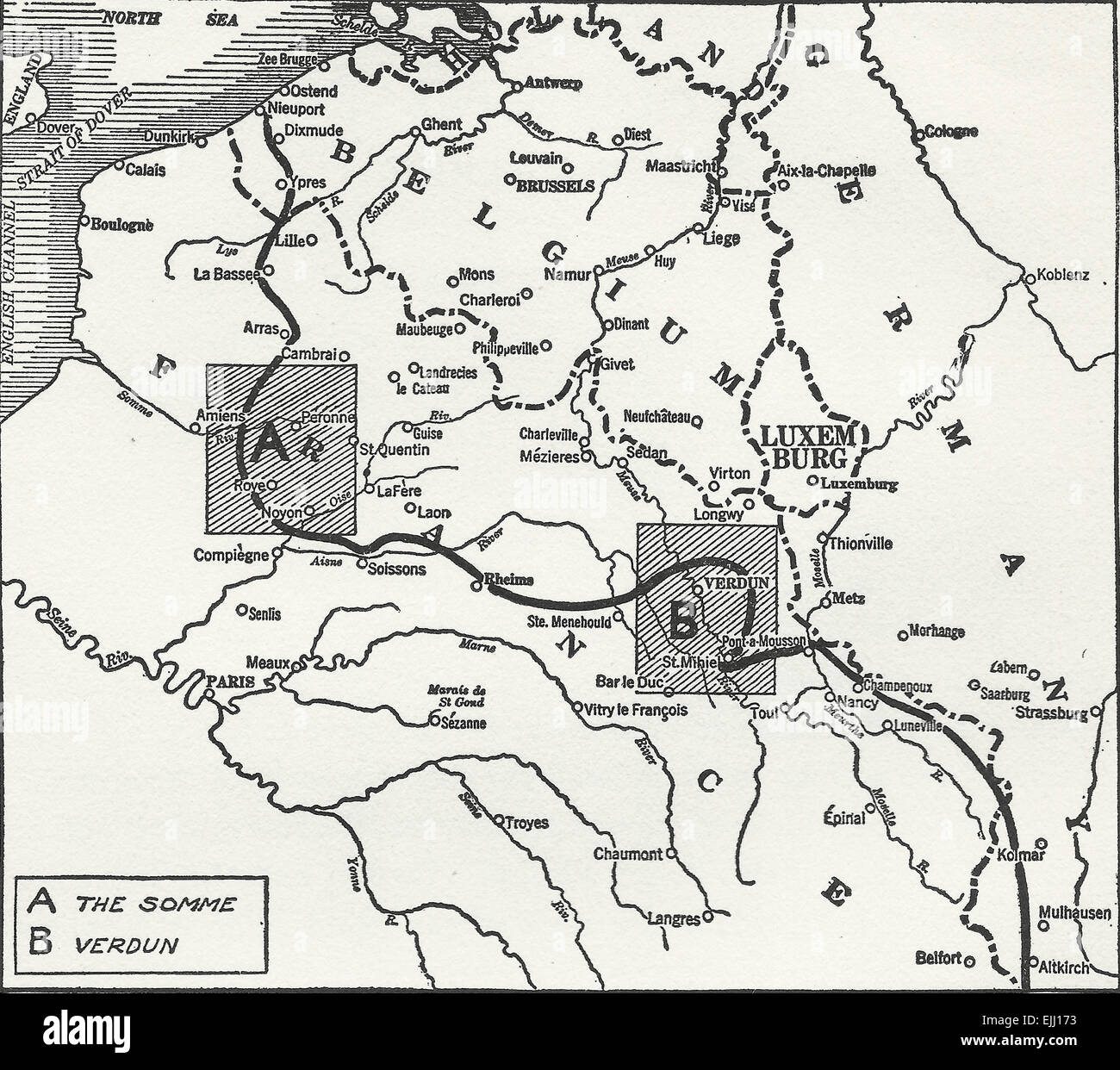 La bataille de l'Ouest en France, 1915 Banque D'Images