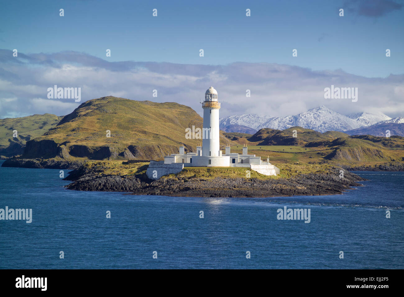 Lumière avec des montagnes de Lismore ben cruachan éventail Banque D'Images