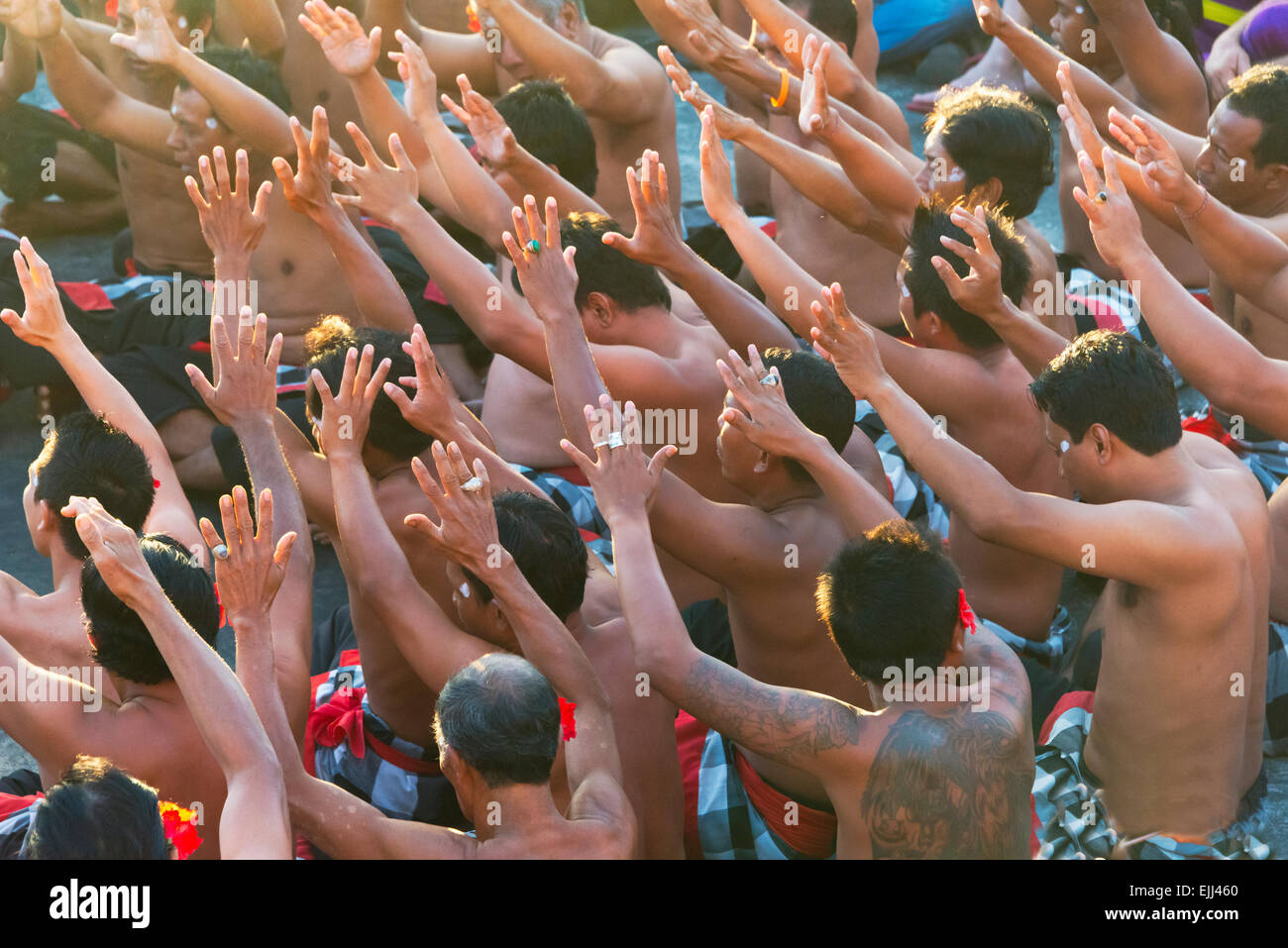 Kecak danse, l'île de Bali, Indonésie Banque D'Images Kecak danse, l'île de Bali, Indonésie Banque D'Images