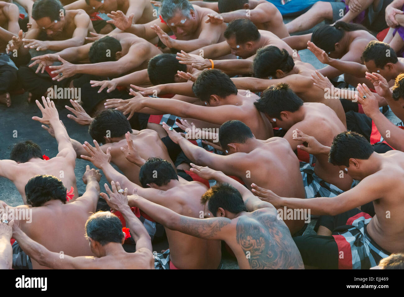 Kecak danse, l'île de Bali, Indonésie Banque D'Images Kecak danse, l'île de Bali, Indonésie Banque D'Images