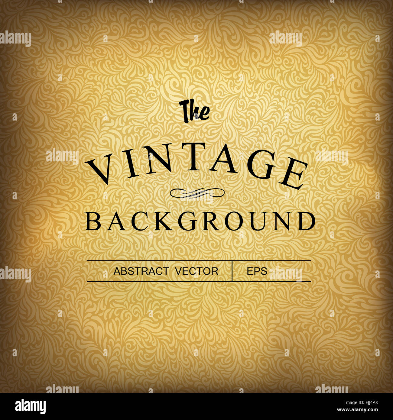 Golden vintage. Modèle vectoriel Banque D'Images