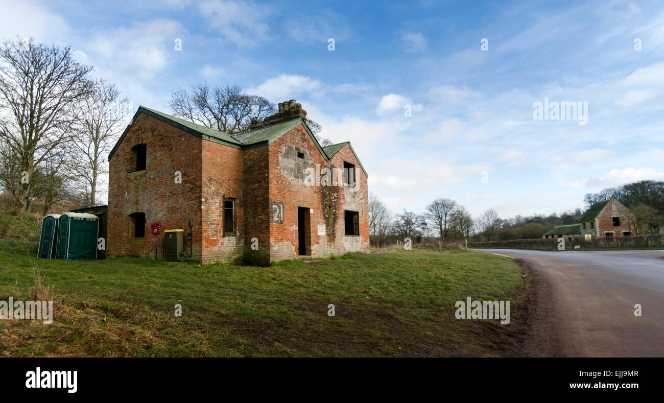 Centre de formation au combat en zone urbaine le village fantôme de Imber dans la plaine de Salisbury, Wiltshire, Angleterre, Royaume-Uni. Banque D'Images