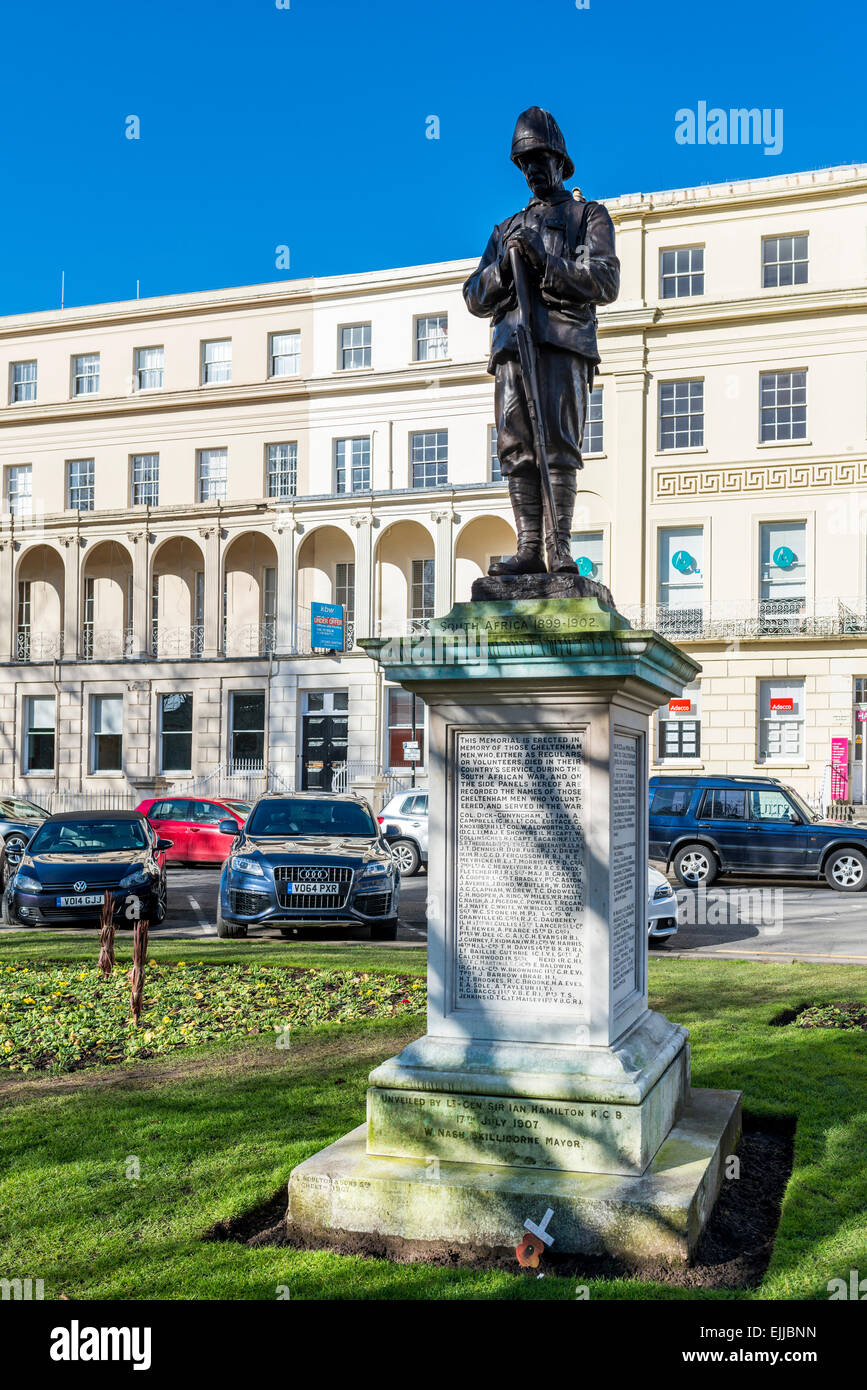 La Guerre des Boers dans le bureau Municipal Memorial Gardens à Cheltenham sur la Promenade Banque D'Images