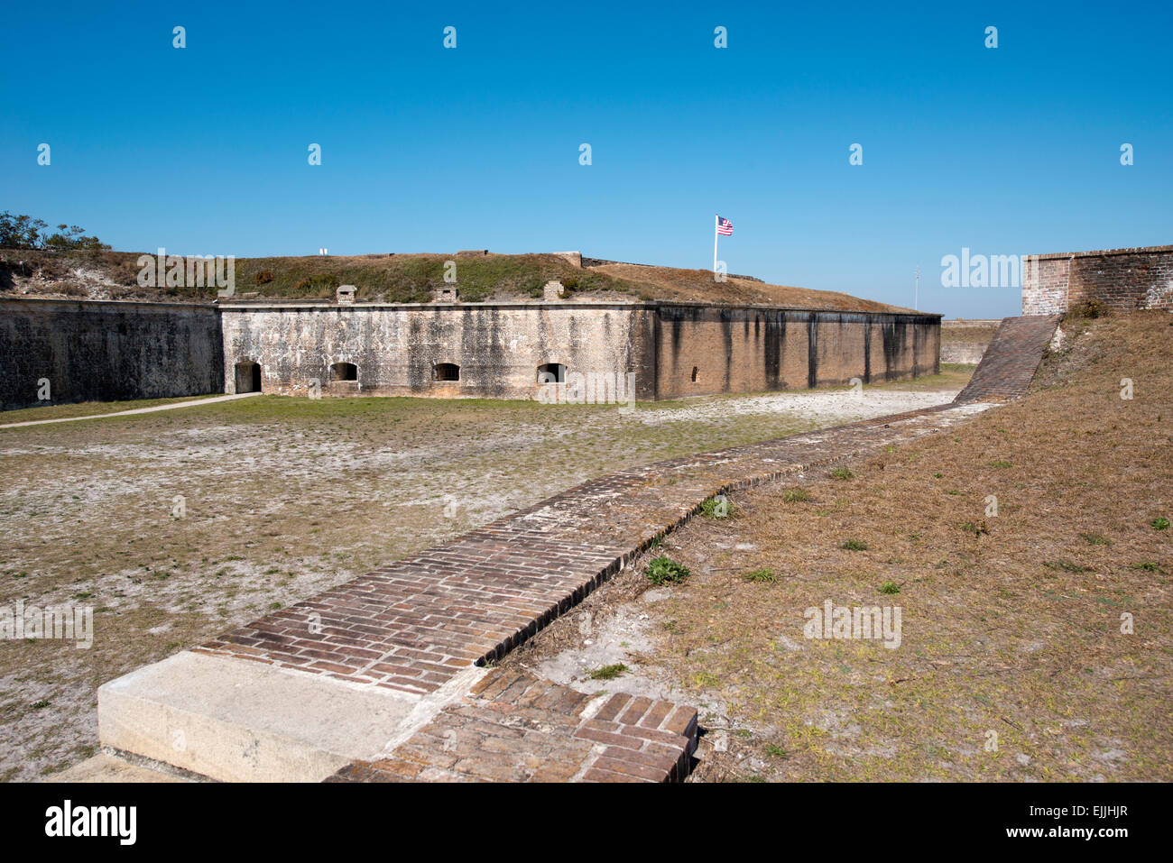 Une vue de Ft. Pickens à Gulf Islands National Seashore à Pensacola en Floride Banque D'Images