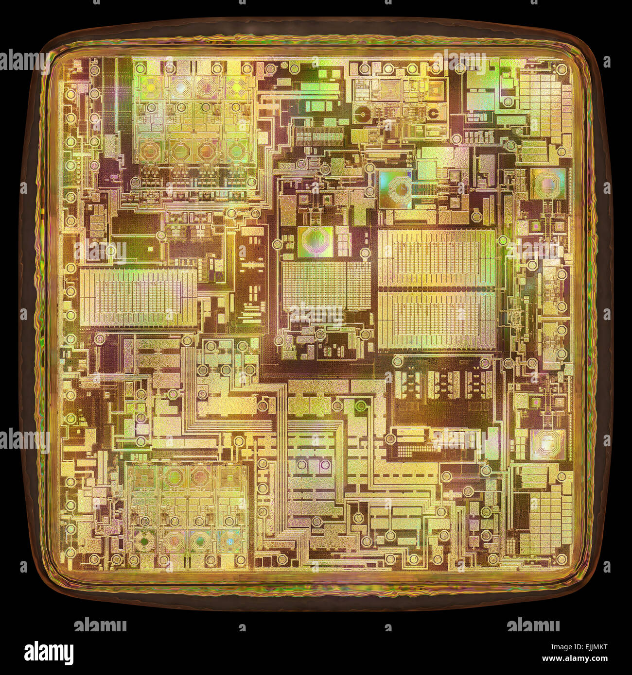 Microchip, illustration de l'ordinateur. Banque D'Images