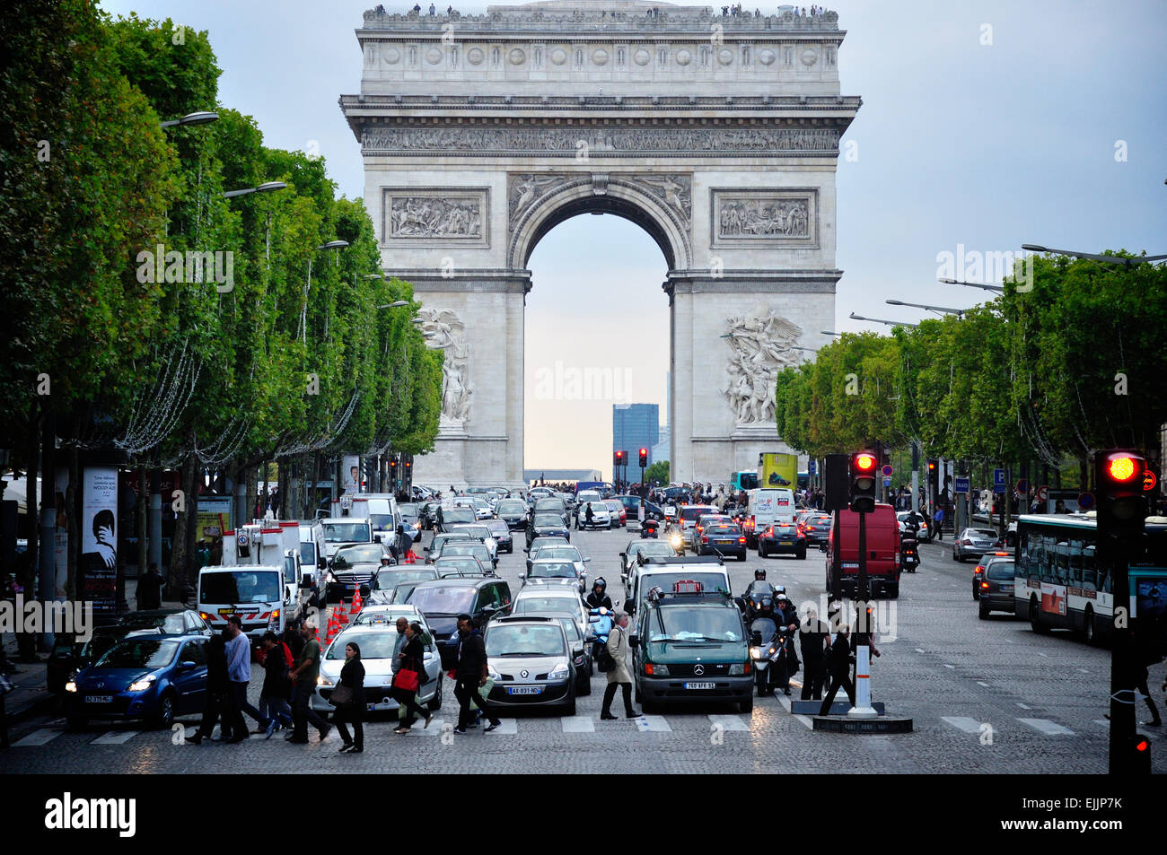 Paris. L'Arc de Triomphe de l'étoile Banque D'Images