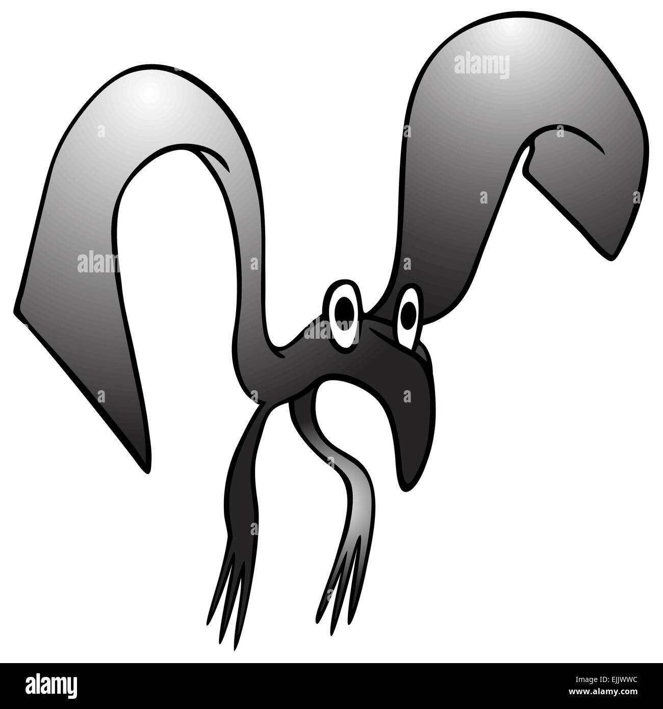 Oiseau Noir bizarre vecteur Illustration de Vecteur