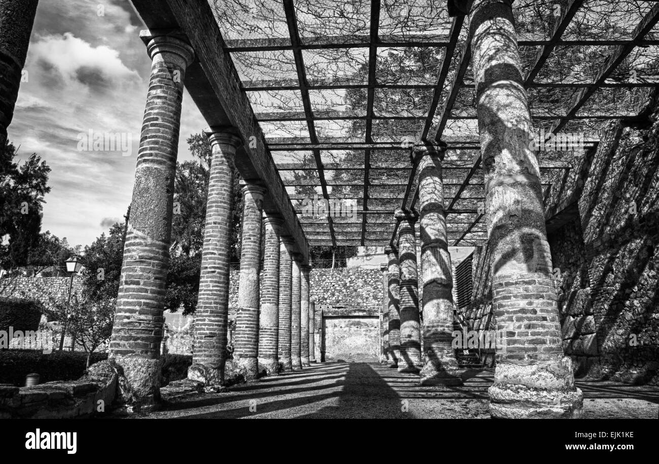 Théâtre romain, situé dans l'ensemble archéologique de Mérida, l'un des plus grands et des plus vastes sites archéologiques en S Banque D'Images