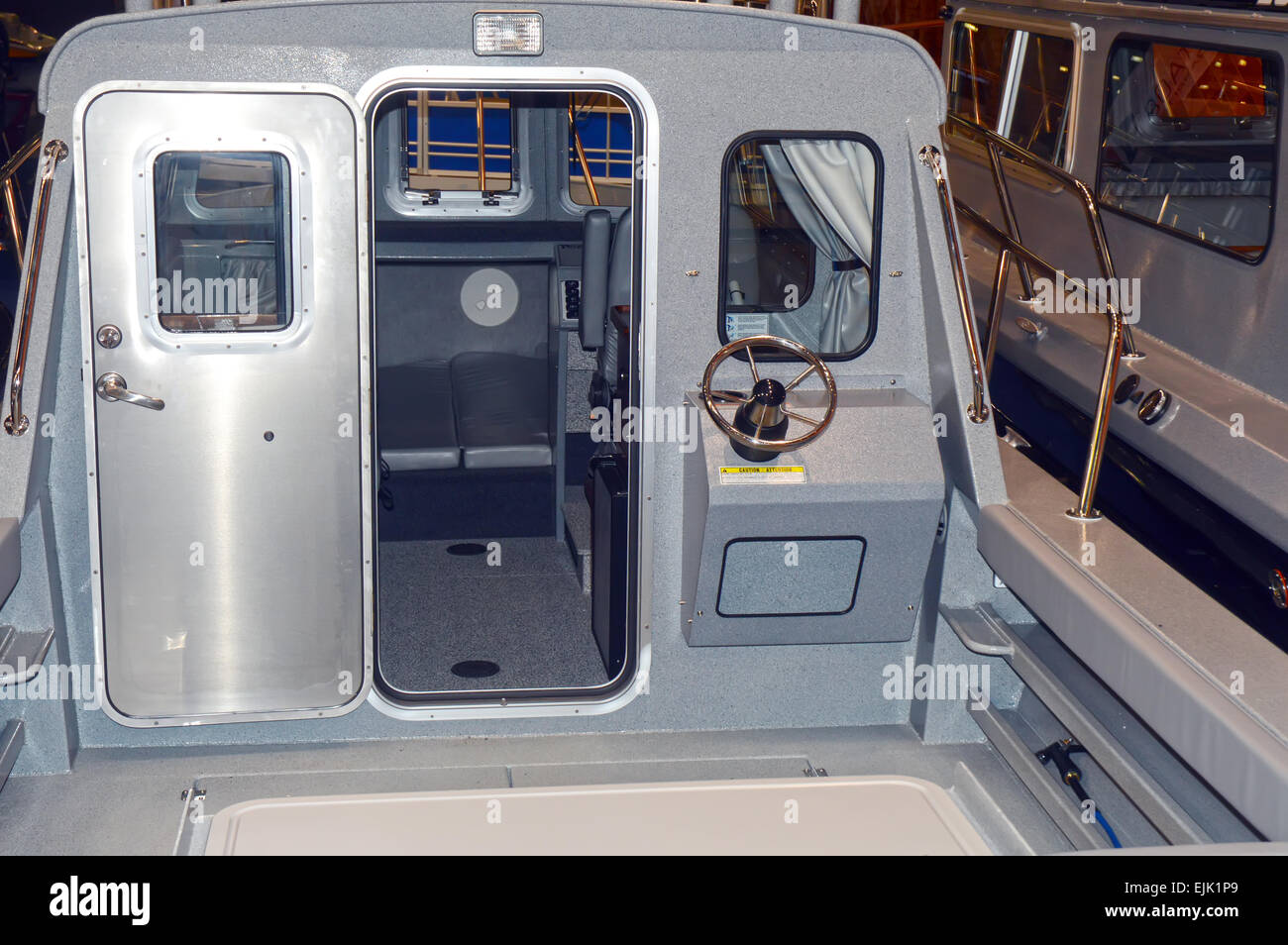 Boat, volant, planche de bord, pont Banque D'Images