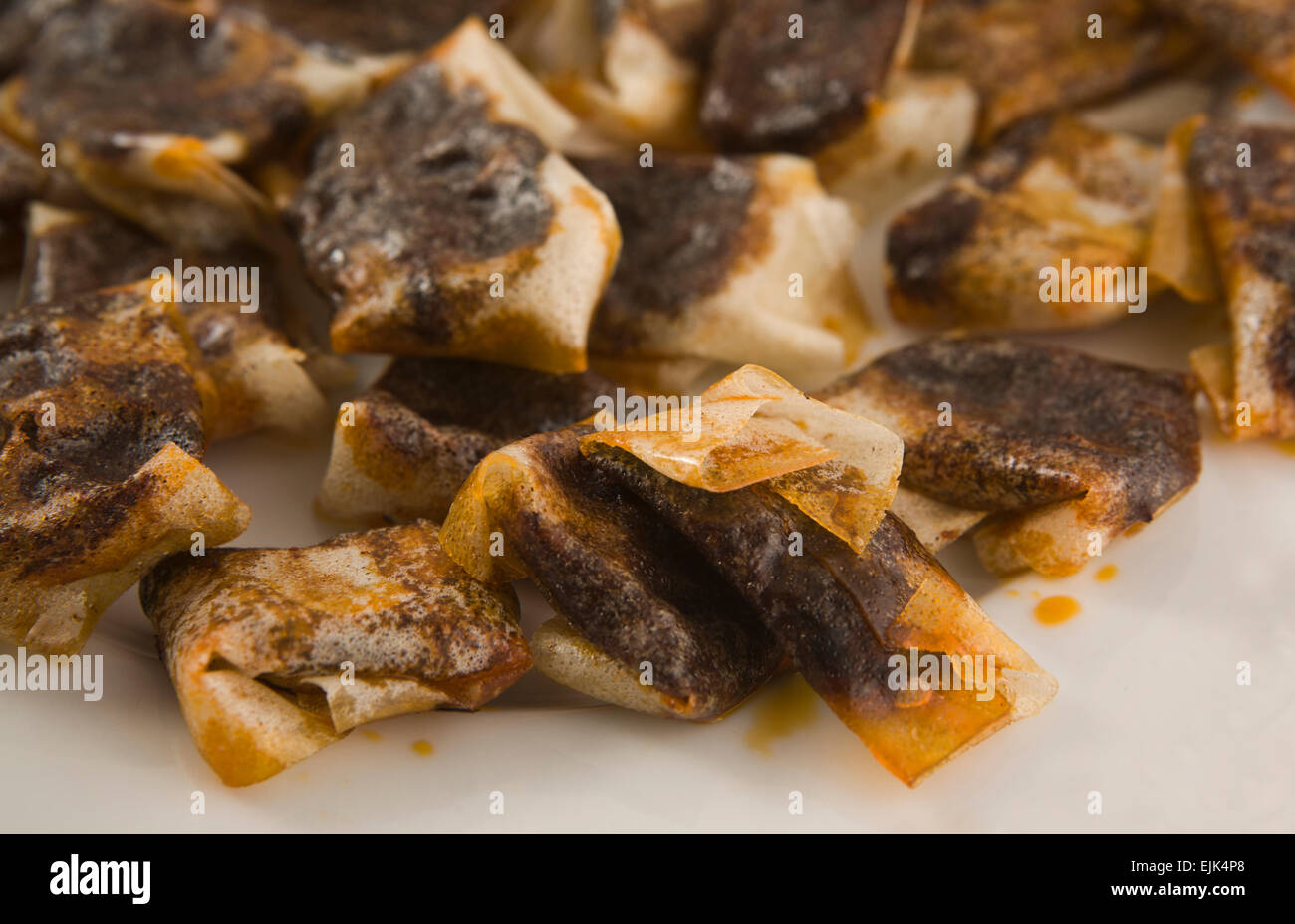 Jelly boudin noir isolé sur fond blanc Banque D'Images