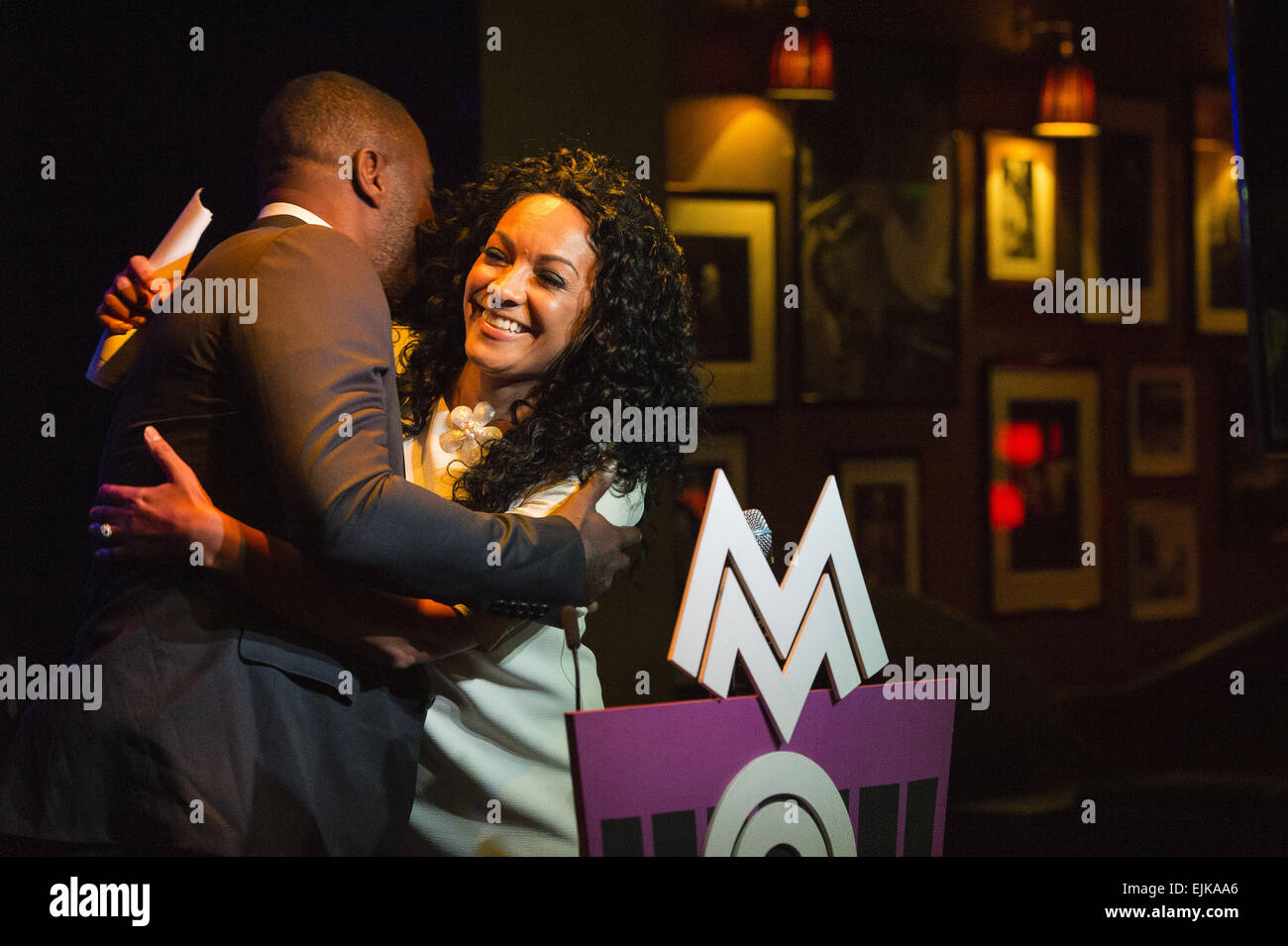 Les MOBO Awards 2014 Nominations à Ronnie Scotts comprend : Idris Elba,Kanya King MBE Où : London, Royaume-Uni Quand : 23 mai 2014 Banque D'Images