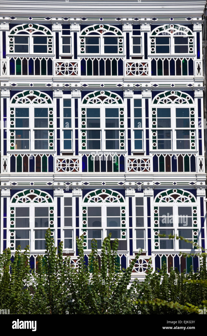 AVENIDA DA MARINA GALERIES GALICE LA COROGNE ESPAGNE Banque D'Images