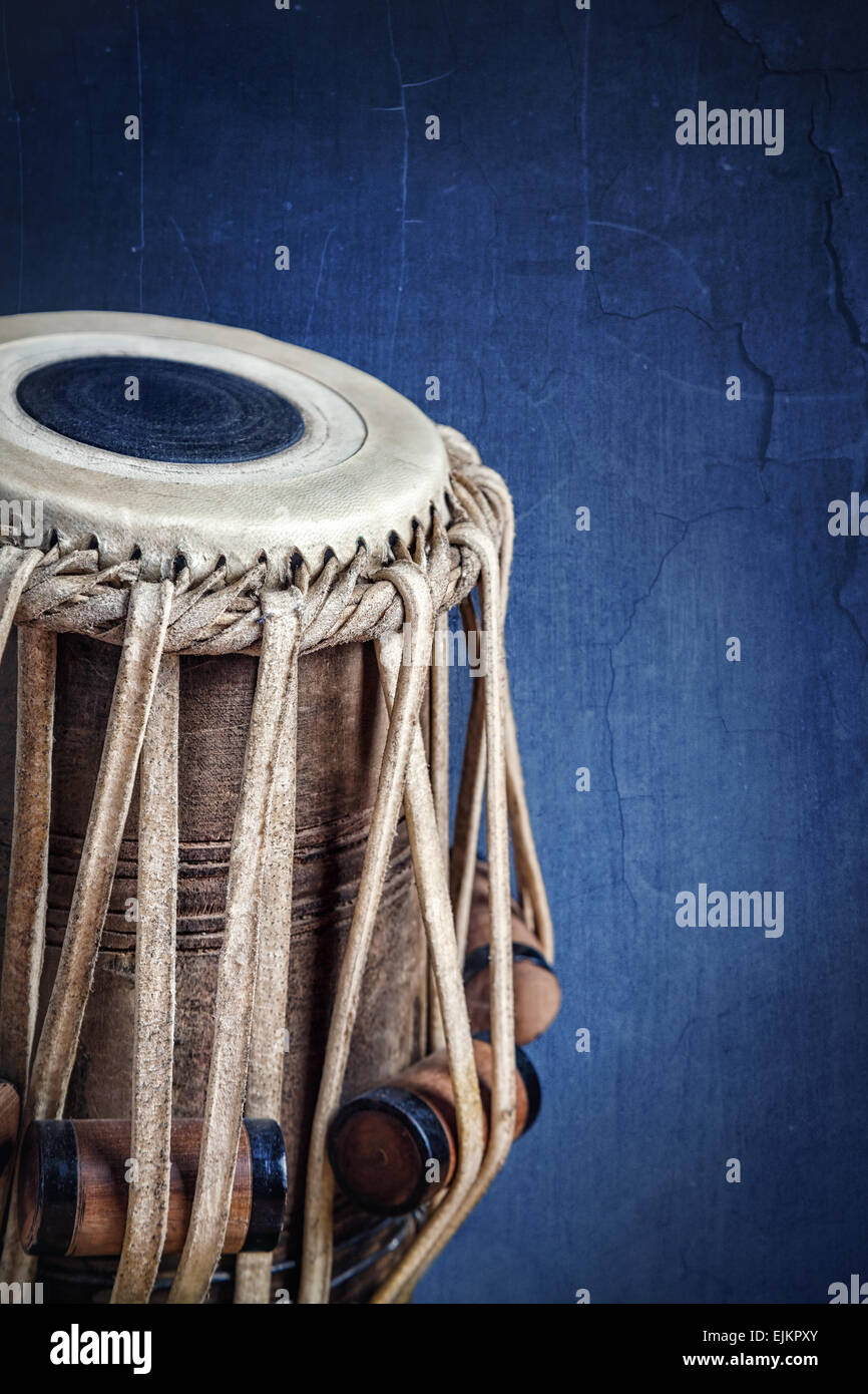Tabla drum instrument musique classique indienne close up Banque D'Images