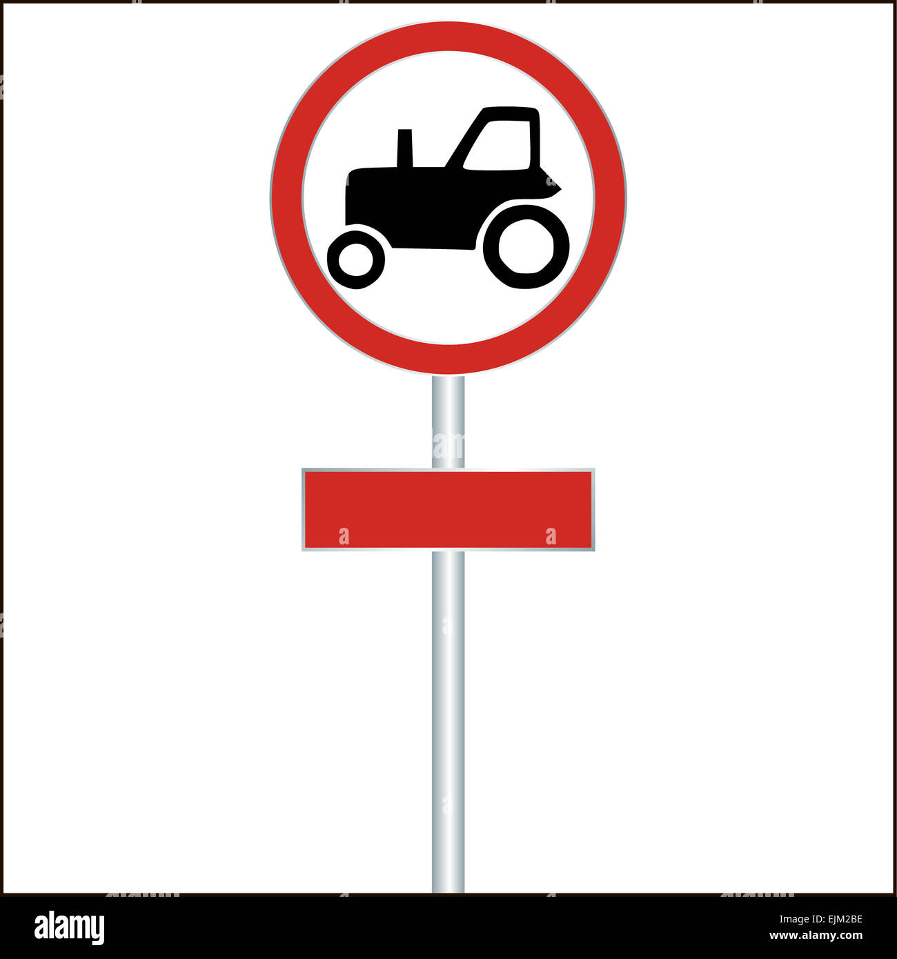 Signe du tracteur sur blanc - vector illustration Banque D'Images