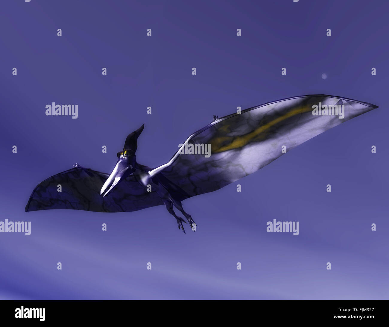 Illustration numérique d'un Pteranodon Banque D'Images