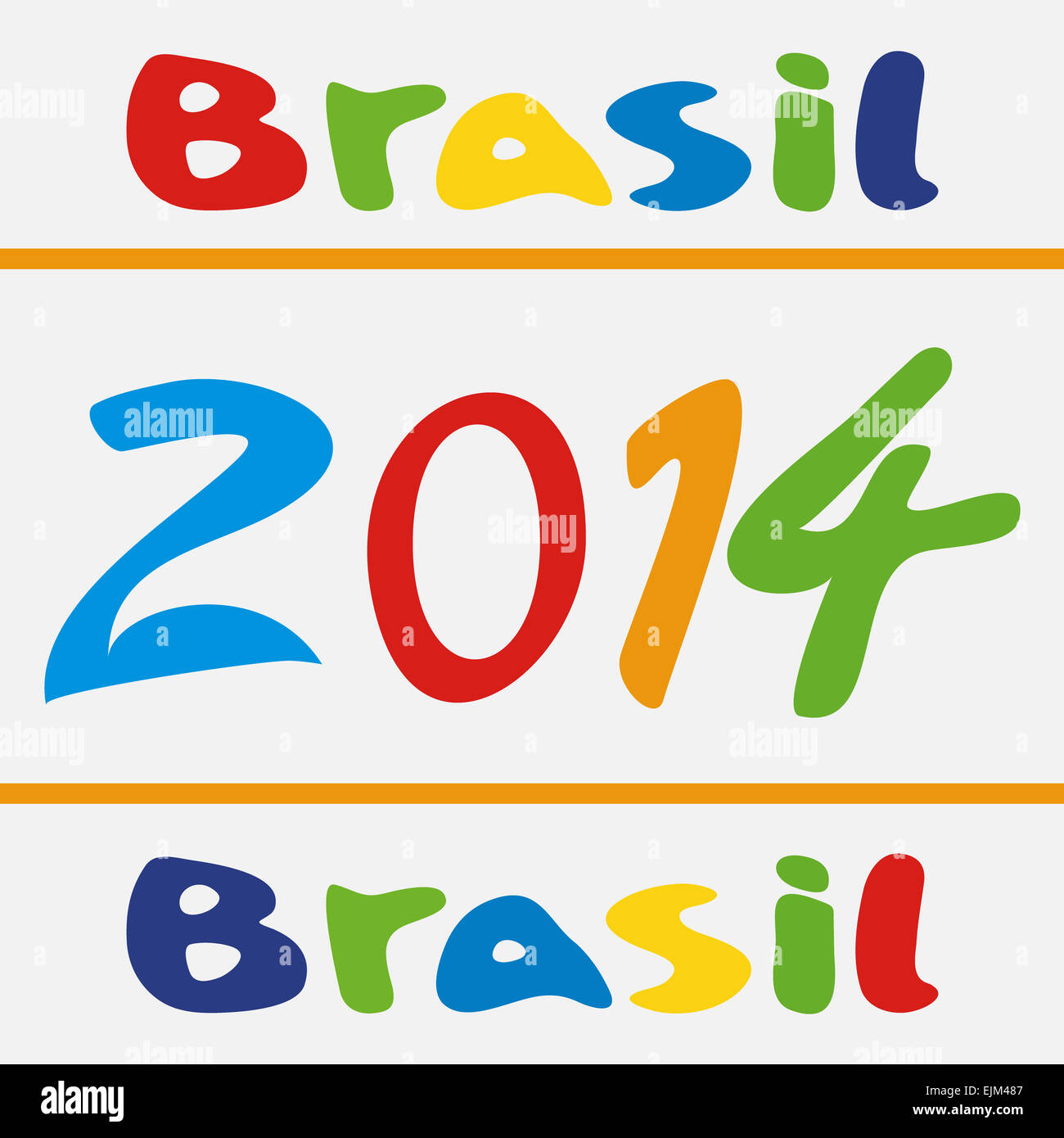 Vector illustration Brasil 2014 Banque D'Images