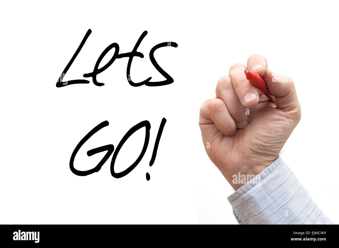 Une Photo Illustration D Une Part Ecrit Lets Go Photo Stock Alamy