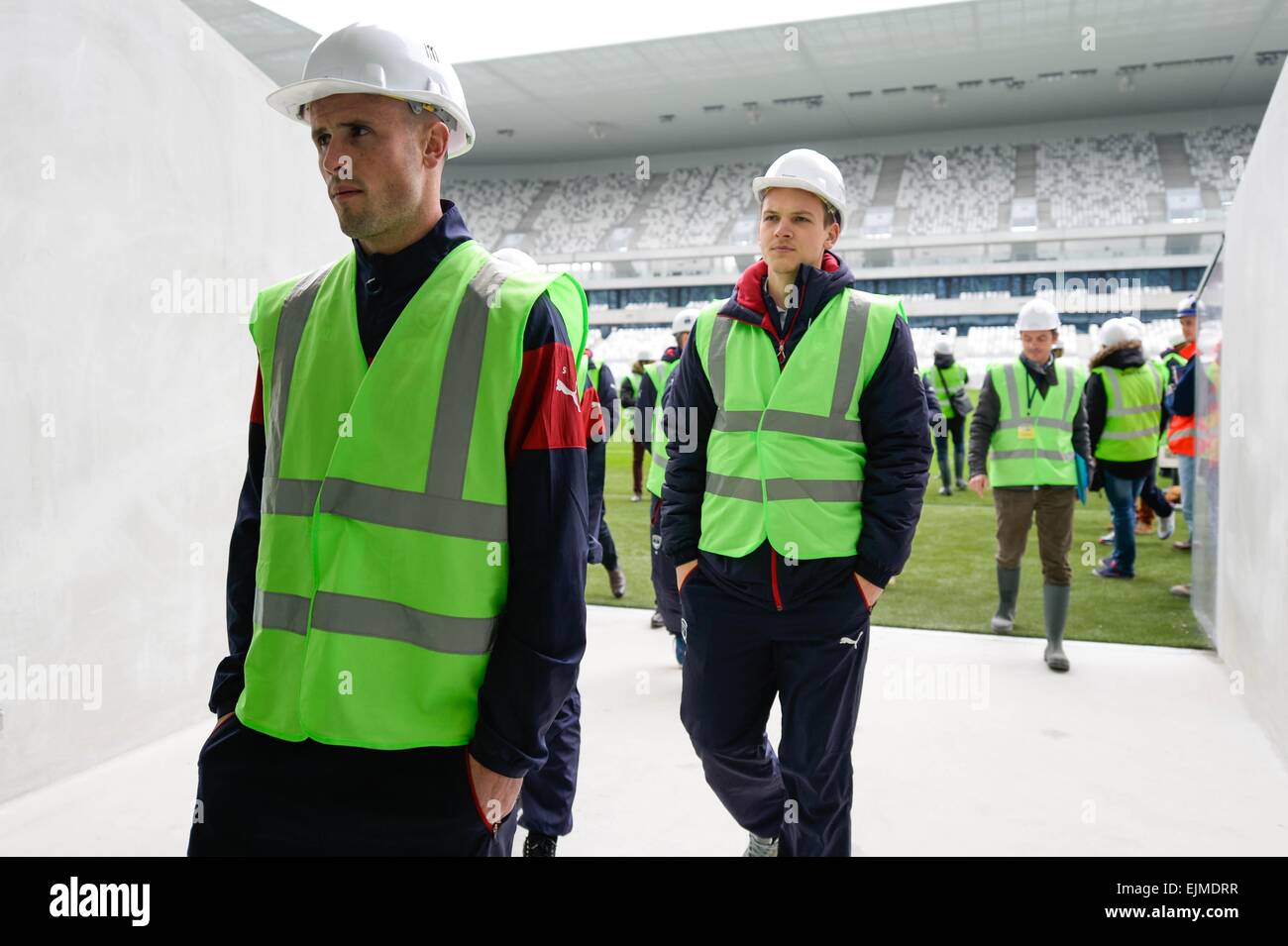 Nicolas Pallois - 23.03.2015 - Visite du Stade de Bordeaux -.Photo : Caroline Blumberg / Icon Sport *** légende locale Banque D'Images