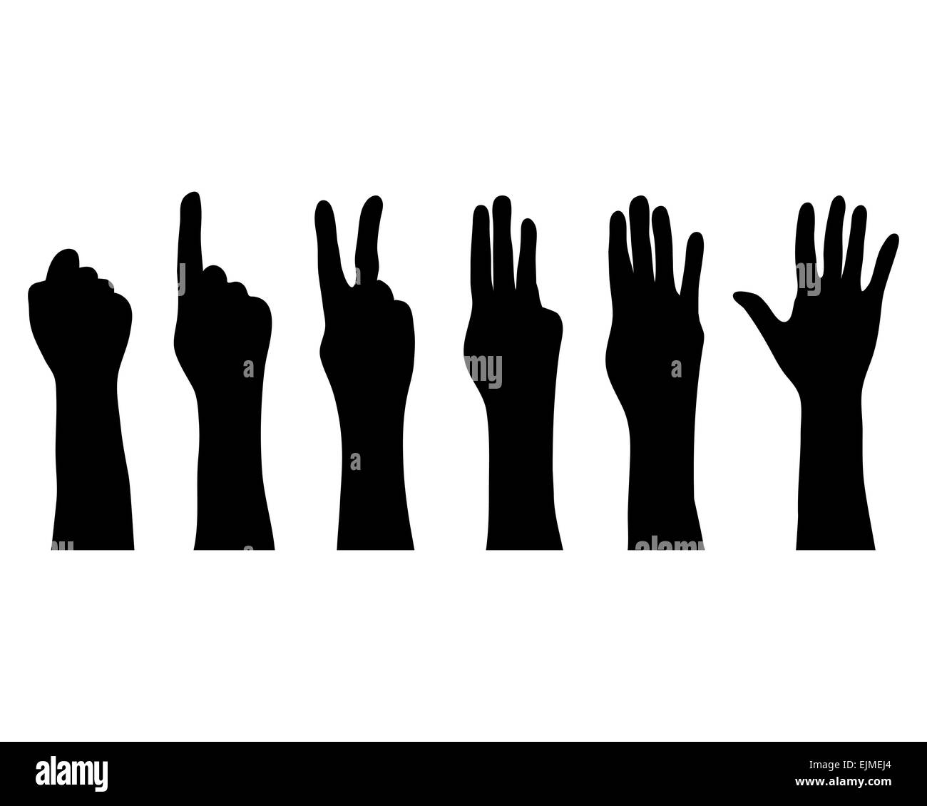 Mains qui comptent Banque D'Images