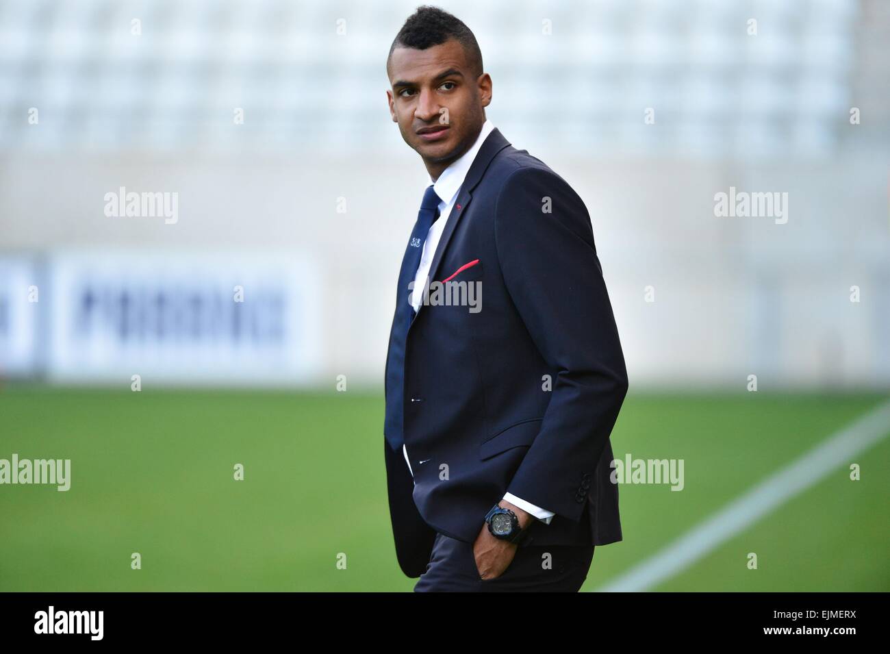 David NGOG - 22.03.2015 - Reims/Monaco - 30eme journée de Ligue 1 -.Photo : Dave Winter/Icon Sport Banque D'Images