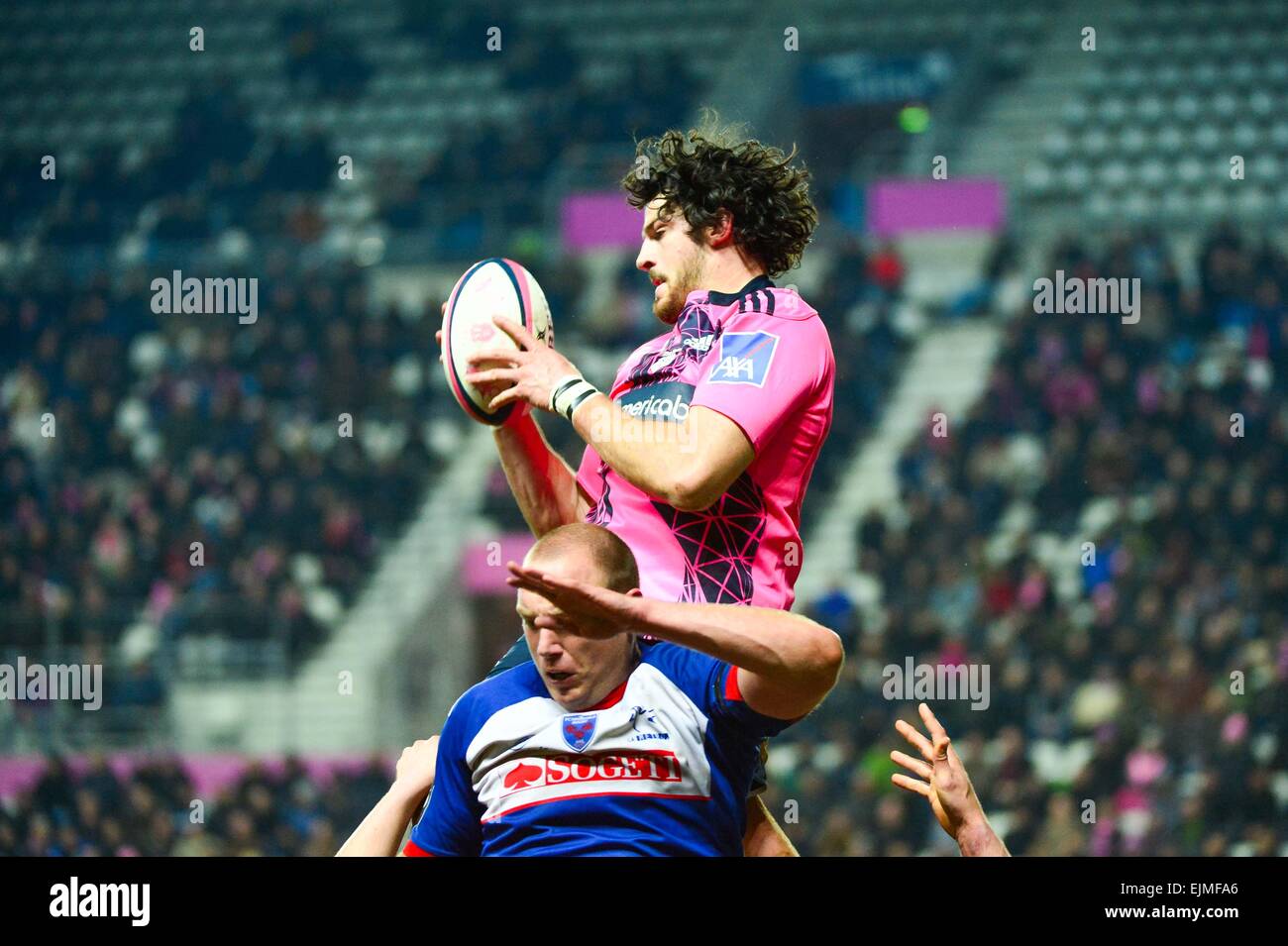 Hugh PYLE/Ben PART - 14.03.2015 - Stade Francais/Grenoble - 20eme journée de Top 14.Photo : David Winter/Icon Sport. *** Légende locale Banque D'Images