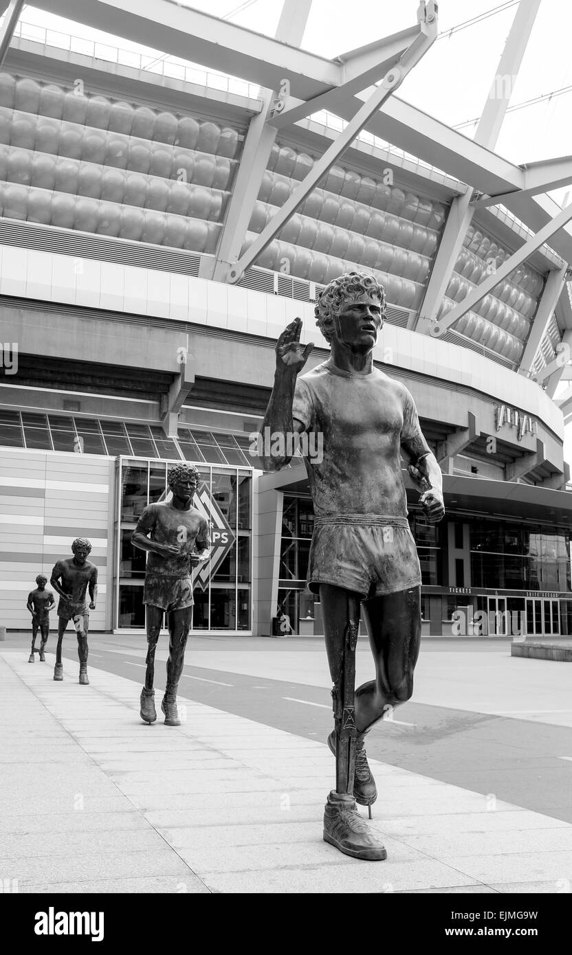 Terry Fox Memorial Plaza, le Stade BC Place, Vancouver, Canada Banque D'Images