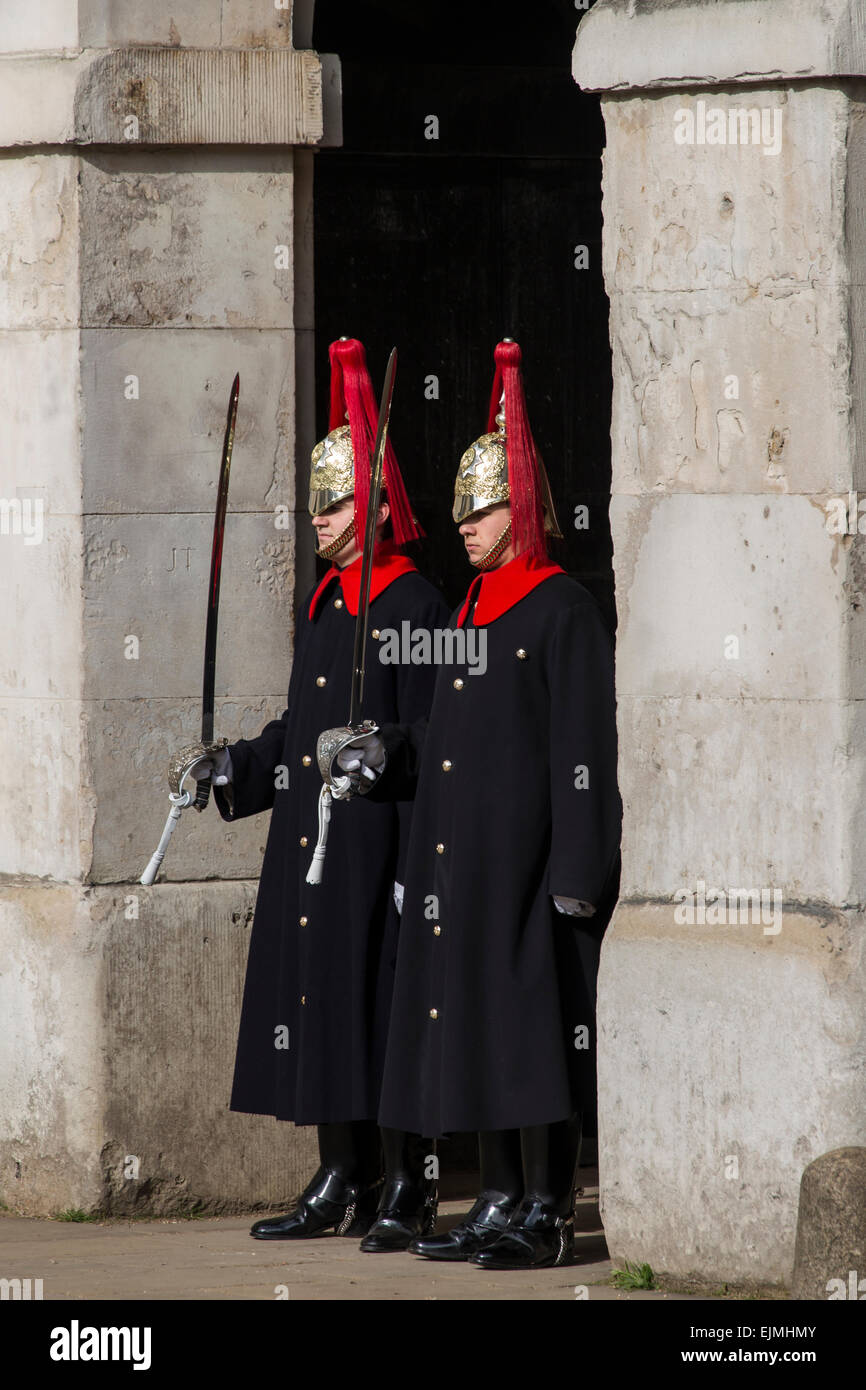 Royal Horse Guards en service, Londres Banque D'Images